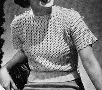 Jiffy Crochet Pullover Pattern #1176