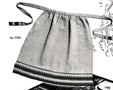 Match Makers Hostess Apron Pattern #7205-B