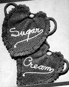 Sugar and Cream Potholders Pattern #9346