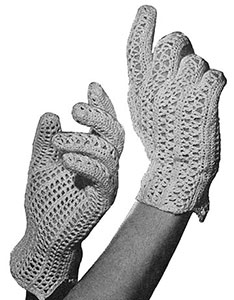 Crocheted Gloves Pattern #1167