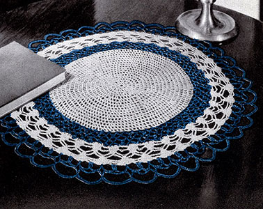 Table Mat 2 Vintage Crochet Squares Doily