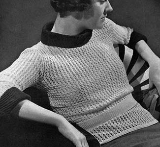 Crocheted Overblouse Pattern #129