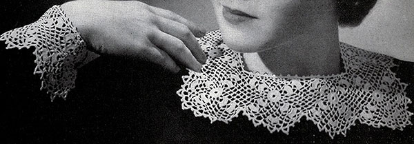 Irish Crochet Collar and Cuffs Pattern #2021