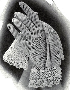 Crochet Gloves with Irish Cuffs Pattern #284