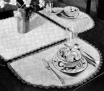 Half Moon Luncheon Set Pattern