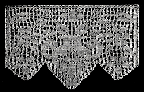 Antimacassar in Filet Crochet Pattern #64