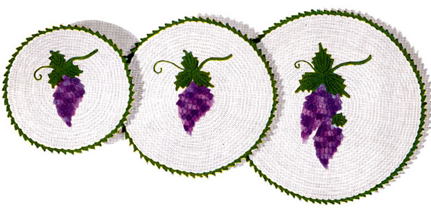 Grape Hot Plate Covers Pattern