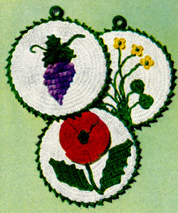 Flower and Grape Potholder Pattern