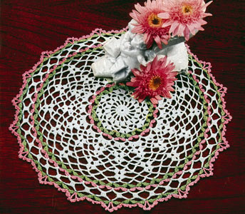 Green and Pink Doily Pattern