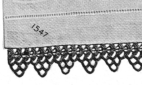 Pointed Medallion Crocheted Edging Pattern #1547