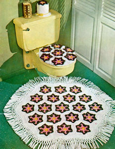 Flower Bathroom Set Pattern