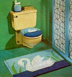 Swan Bathroom Set Pattern