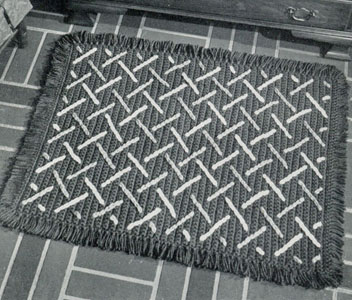 Match Sticks Embroidered Rug Pattern