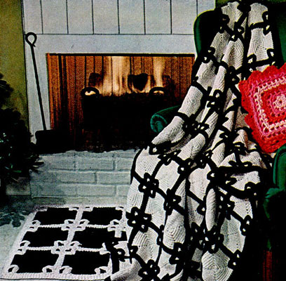 Black and White Afghan & Rug Patterns