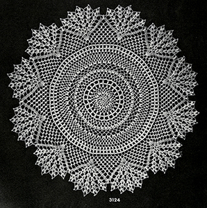 Crocheted Doily Pattern #3124