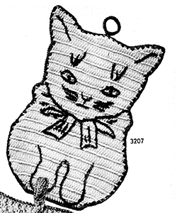 Cat Potholder Pattern #3207