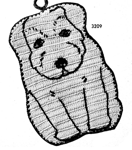 Puppy Potholder Pattern #3209