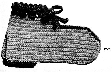 Shoe Potholder Pattern #3222