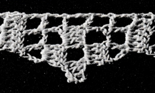 Filet Crochet Edging Pattern #758