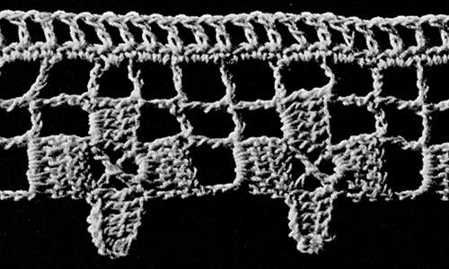 Filet Crochet Edging Pattern #761