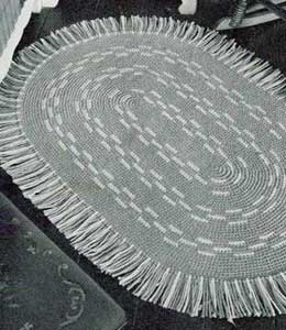 The Gray and White Oval Rug Pattern