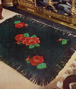 The Black Embroidered Rug Pattern