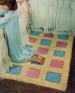 The Blue and Pink Block Rug Pattern
