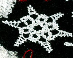 Snowflake Ornament Pattern (left ornament)
