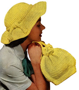 Yellow Picture Hat and Bag Pattern