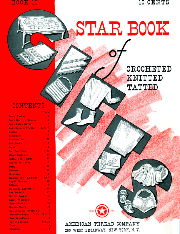 Star Book of Crocheted, Knitted | Star Book No. 15 | American Thread Company