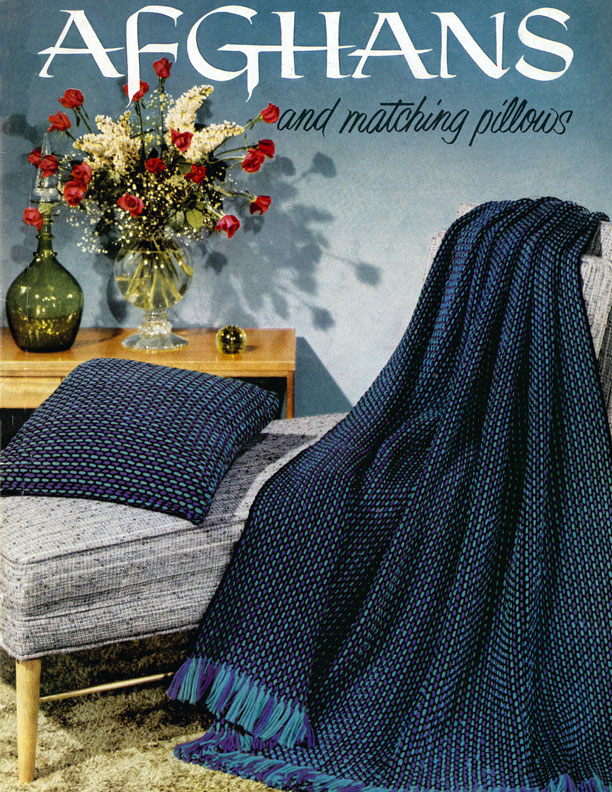 Afghans and Matching Pillows | Book No. 505 | Coats & Clark's O.N.T.