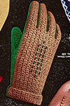 Women's Two Tone Crocheted Gloves pattern