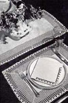 placemats runner and napkin edging pattern