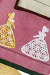 crinoline lady motif guest towel pattern