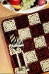 checkered motif place mat pattern