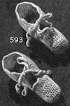 Crocheted Bootees Pattern 593