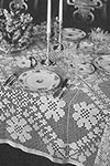 Trellis of Flowers Tablecloth pattern