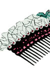 satin and sequins comb pattern