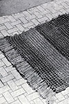 Bathroom Rug with Fringe pattern