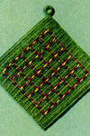green plaid potholder pattern