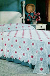 rose and pineapple bedspread