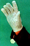 crocheted gloves