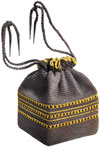 grey and yellow bag pattern