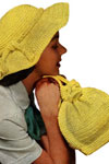 yellow picture hat and bag pattern
