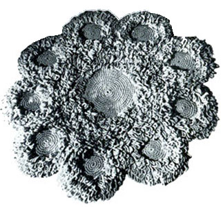 Lazy Daisy Loops Circular Rug Pattern #5106