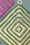 Ecru & Green Pot Holder #S-699