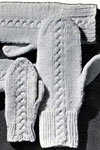 Braid Cable 4 Needle Mittens