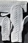 Braid Cable 4 Needle Mittens