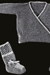 Infant's Surplice Sweater and Booties