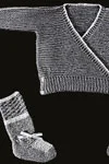 Infant's Surplice Sweater and Booties